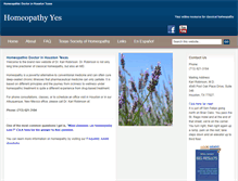 Tablet Screenshot of homeopathyyes.com